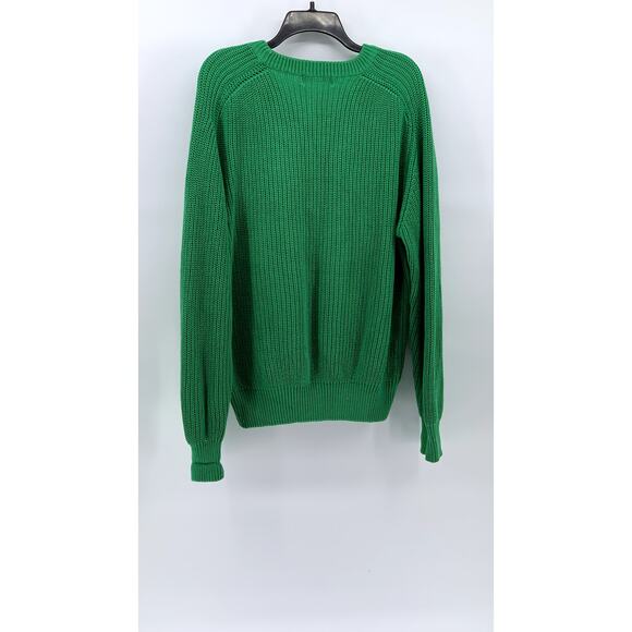 THE DENVER Men's Dark Green Crewneck Long Sleeve Knit Pullover Sweater SZ XL - Picture 2 of 9